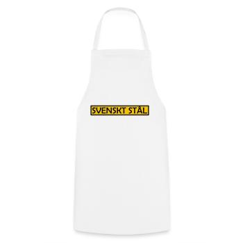 Swedish steel - Cooking Apron - white - Front - AI Model Male 185 dark (185cm)