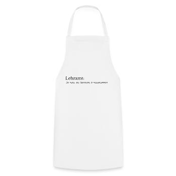 lustiges Lehrer-Design - Kochschürze - Weiß - Vorne - AI Model Male 185 dark (185cm)