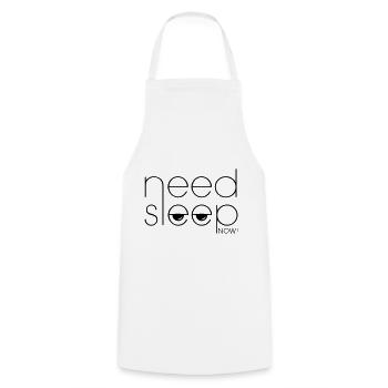 Tired - need sleep now! - Cooking Apron - white - Front - AI Model Male 185 dark (185cm)