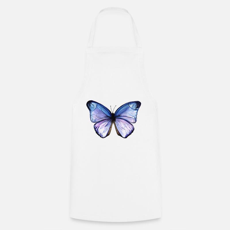 Schmetterling - Kochschürze - Weiß