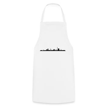 Skyline - Dortmund - Kochschürze - Weiß - Vorne - AI Model Male 185 dark (185cm)