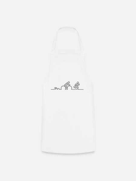 Triathlon, natation, cyclisme et course à pied. - Tablier de cuisine - blanc