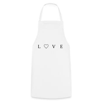 LOVE - Tablier de cuisine - blanc - Devant - AI Model Male 185 dark (185cm)