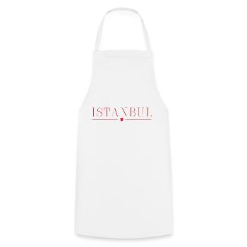 I love Istanbul - Cooking Apron - white - Front - AI Model Male 185 dark (185cm)