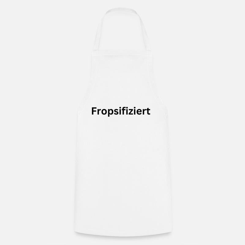 Fropsifinziert - Kochschürze - Weiß