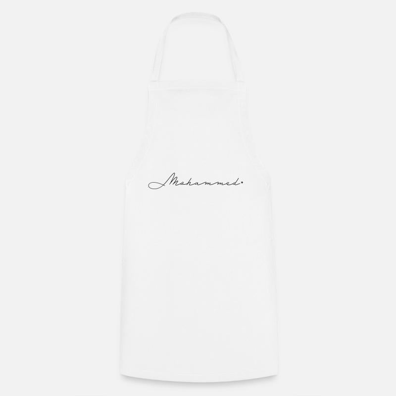 Nom : Mohammed - Tablier de cuisine - blanc
