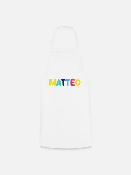 Name - Matteo - Kochschürze - Weiß