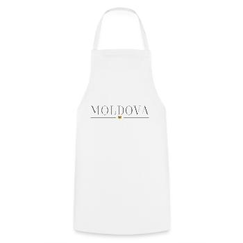 Moldova T-Shirt: Elegance from the East - Cooking Apron - white - Front - AI Model Male 185 dark (185cm)