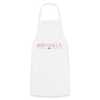 Brussels, Belgium Elegance T-Shirt - Cooking Apron - white - Front - AI Model Male 185 dark (185cm)