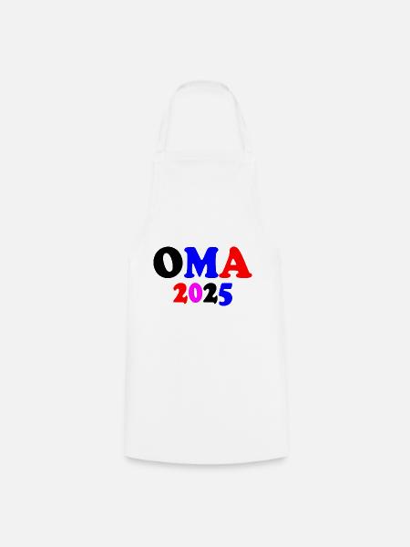 Oma 2025 - Kochschürze - Weiß