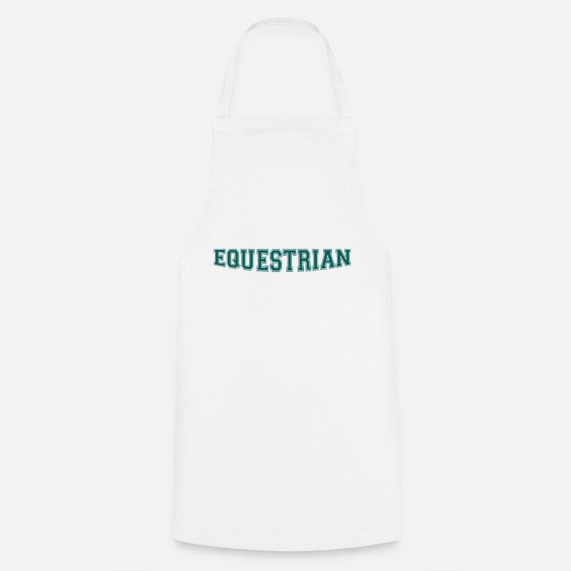 Equestrian Writing - Cooking Apron - white