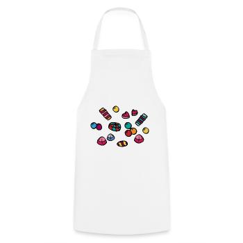 Bonbon Candy Halloween / sweets / sweets - Cooking Apron - white - Front - AI Model Male 185 dark (185cm)