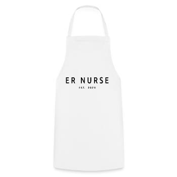 ER Nurse Est. 2023 Proud ER Nurse Gift Men & Women - Cooking Apron - white - Front - AI Model Male 185 dark (185cm)
