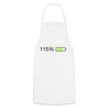 Fullenergy 115% Ladebalken - Kochschürze - Weiß - Vorne - AI Model Male 185 dark (185cm)