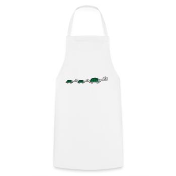Cute Turtle Family - Tablier de cuisine - blanc - Devant - AI Model Male 185 dark (185cm)