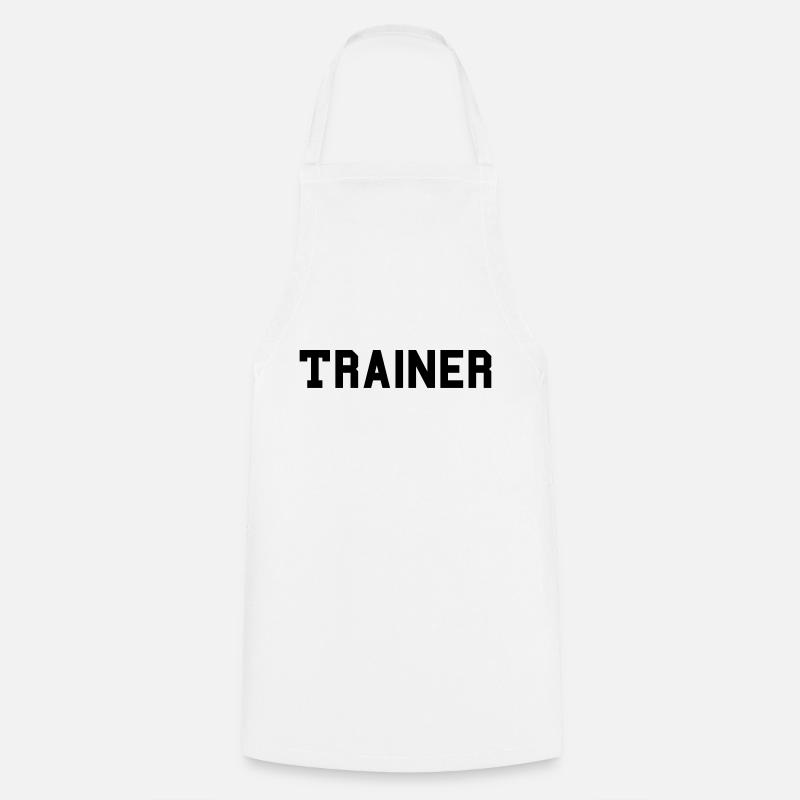 Trainer Schriftzug - Kochschürze - Weiß
