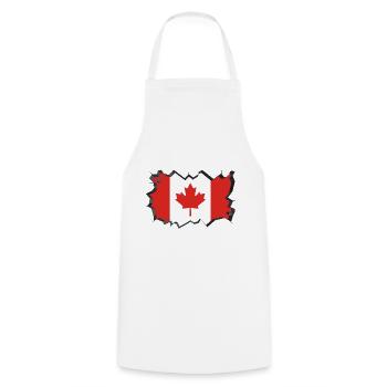 Drapeau du Canada Feuille d'érable Feuille d'érable Canada - Tablier de cuisine - blanc - Devant - AI Model Male 185 dark (185cm)
