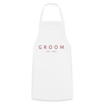 Bräutigam Est. 2023 Verlobungsgeschenk Hochzeit des Bräutigams - Kochschürze - Weiß - Vorne - AI Model Male 185 dark (185cm)