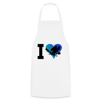 Diver Diver Diving Men Scuba Diver - Cooking Apron - white - Front - AI Model Male 185 dark (185cm)
