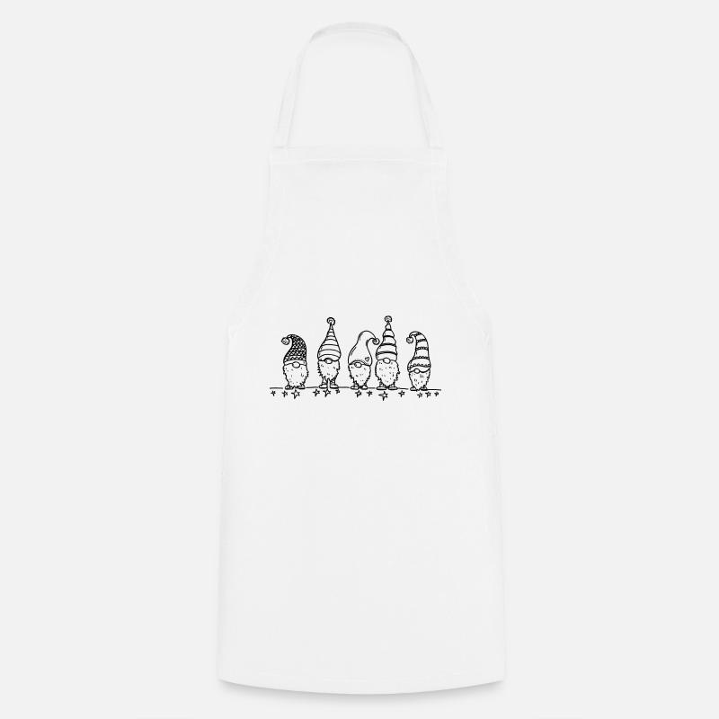 5 petits lutins aux chapeaux pointus - Tablier de cuisine - blanc