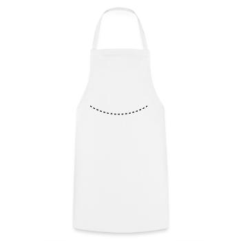 Dashed Curved Line - Cooking Apron - white - Front - AI Model Male 185 dark (185cm)