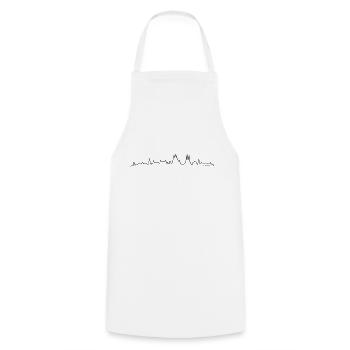 Skyline Erfurt Linie - Kochschürze - Weiß - Vorne - AI Model Male 185 dark (185cm)