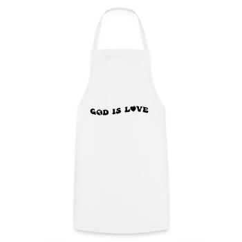 God is Love - Kochschürze - Weiß - Vorne - AI Model Male 185 dark (185cm)