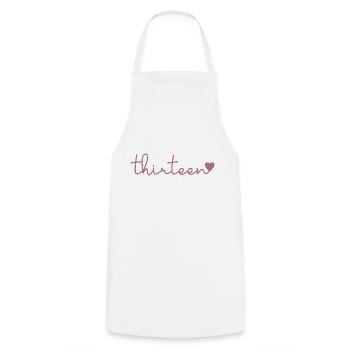 Mignon cadeau d’anniversaire 13 ans 13 ans - treize - Tablier de cuisine - blanc - Devant - AI Model Male 185 dark (185cm)