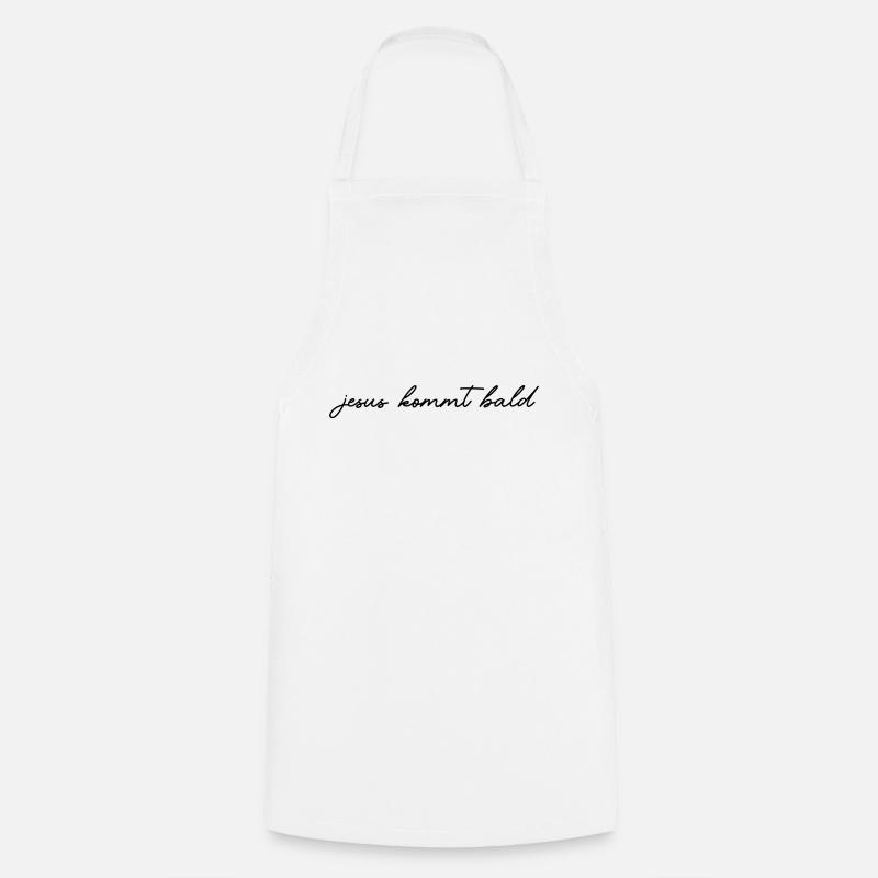 Jesus is coming soon - Cooking Apron - white
