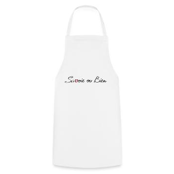 savoie ou bien - Tablier de cuisine - blanc - Devant - AI Model Male 185 dark (185cm)