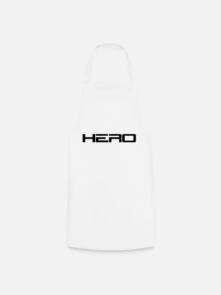 Hero Logo - Kochschürze - Weiß