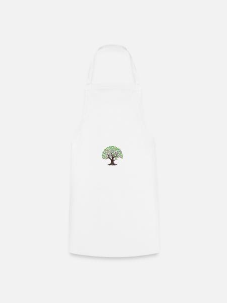 Bunter Baum mit Blättern - Kochschürze - Weiß