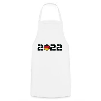 Germany 2022 Fußball Deutschland - Kochschürze - Weiß - Vorne - AI Model Male 185 dark (185cm)