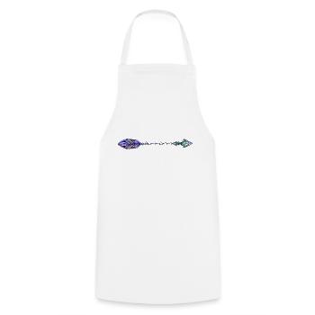 Tatouage tatouage tribal tatouages guerrier art - Tablier de cuisine - blanc - Devant - AI Model Male 185 dark (185cm)