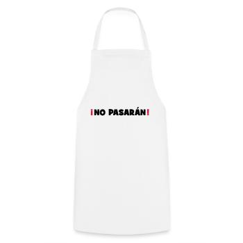 No Pasaran - Ils ne passeront pas ! - Tablier de cuisine - blanc - Devant - AI Model Male 185 dark (185cm)