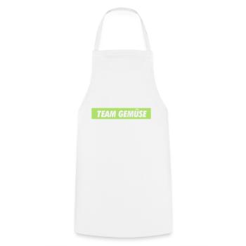 team gemüse - Kochschürze - Weiß - Vorne - AI Model Male 185 dark (185cm)