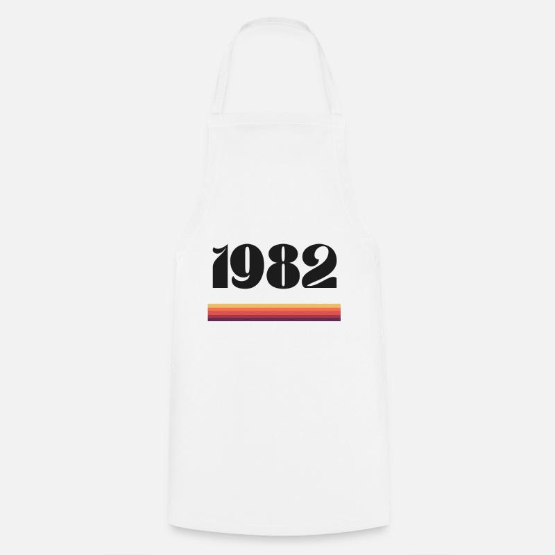 Retro 1982 - Kochschürze - Weiß