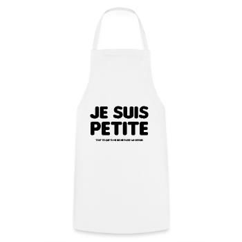 Je suis petite - Tablier de cuisine - blanc - Devant - AI Model Male 185 dark (185cm)