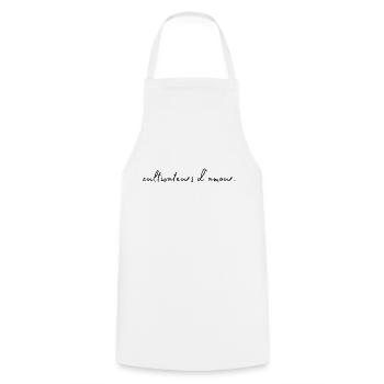 Cultiveurs d’amour - Tablier de cuisine - blanc - Devant - AI Model Male 185 dark (185cm)