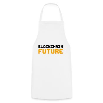 Blockchain Pixel Kryptowährung Bitcoin - Kochschürze - Weiß - Vorne - AI Model Male 185 dark (185cm)