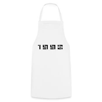 Année de naissance Anniversaire Né(e) en 1998 - Tablier de cuisine - blanc - Devant - AI Model Male 185 dark (185cm)