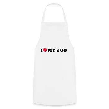 I love my job - Tablier de cuisine - blanc - Devant - AI Model Male 185 dark (185cm)