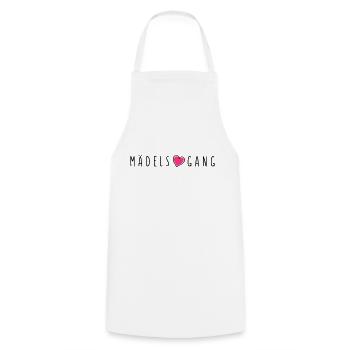maedels herz gang - Kochschürze - Weiß - Vorne - AI Model Male 185 dark (185cm)
