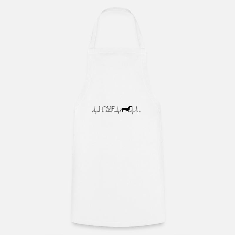 j'aime le teckel - Tablier de cuisine - blanc