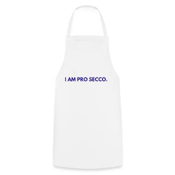 I AM PRO SECCO. Prosecco Lover, cool NEW Design!!! - Cooking Apron - white - Front - AI Model Male 185 dark (185cm)