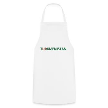 Flag of Turkmenistan - Cooking Apron - white - Front - AI Model Male 185 dark (185cm)