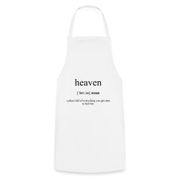 Heaven (Himmel) Dictionnaire de définition - Tablier de cuisine - blanc - Devant - AI Model Male 185 dark (185cm)