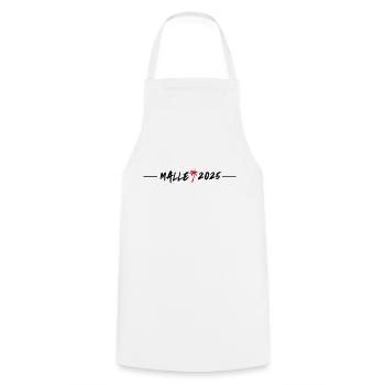 Malle 2025 - Tablier de cuisine - blanc - Devant - AI Model Male 185 dark (185cm)