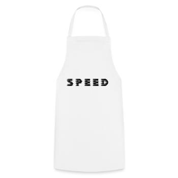 Speed Racer Fast Speed Car Turf - Cooking Apron - white - Front - AI Model Male 185 dark (185cm)
