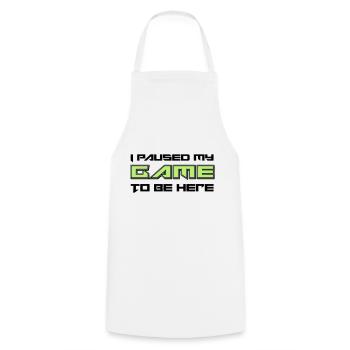 Gamer - Kochschürze - Weiß - Vorne - AI Model Male 185 dark (185cm)